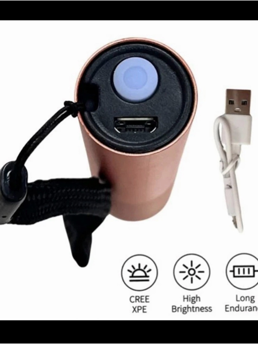 EGTech 3W LED Torch Light - Copper - Picture 2 of 4